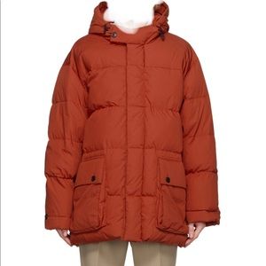 Kenzo Down Techno Long Parka Orange